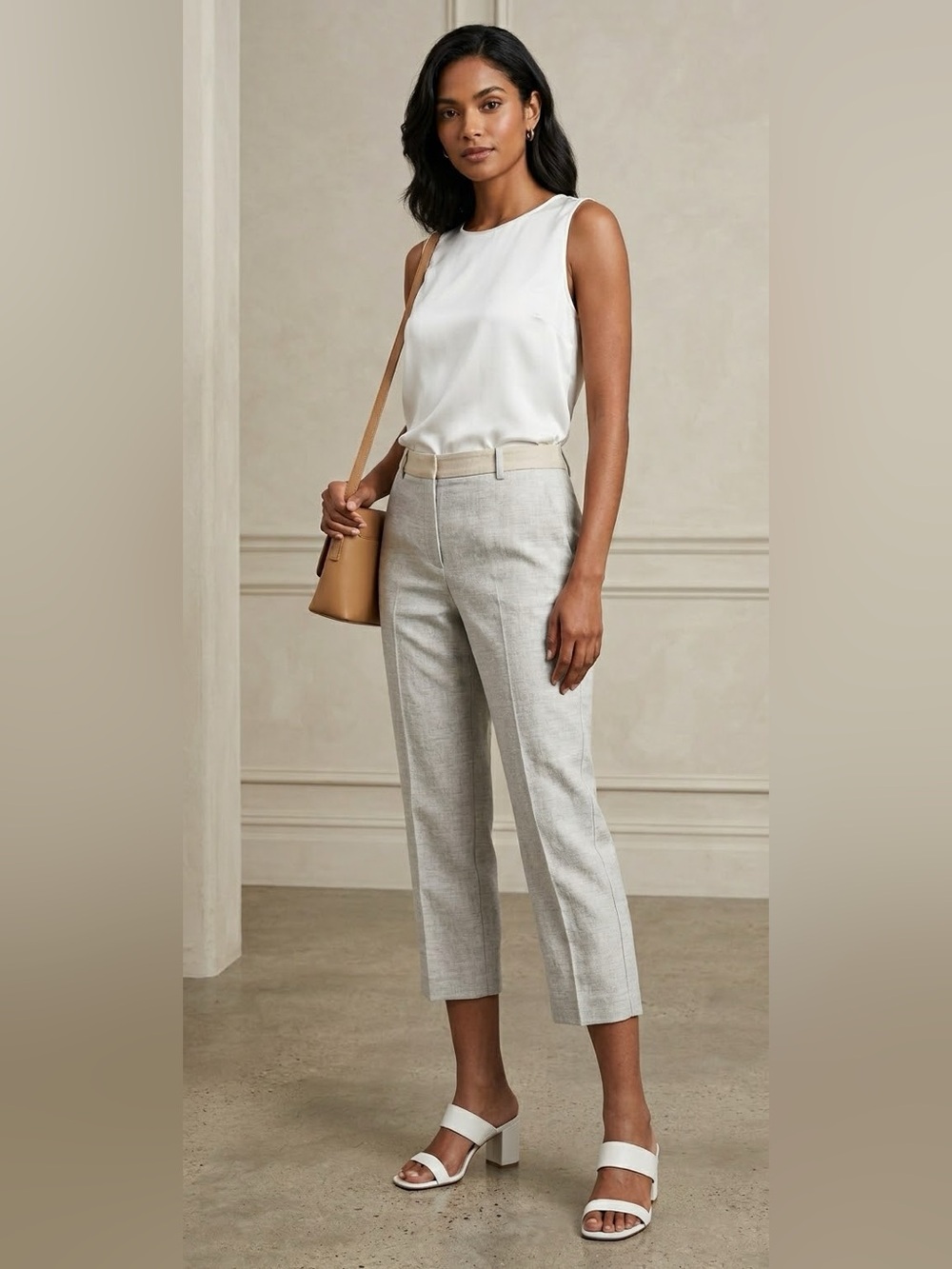 Rebecca Taylor Linen-Blend Pant NEW